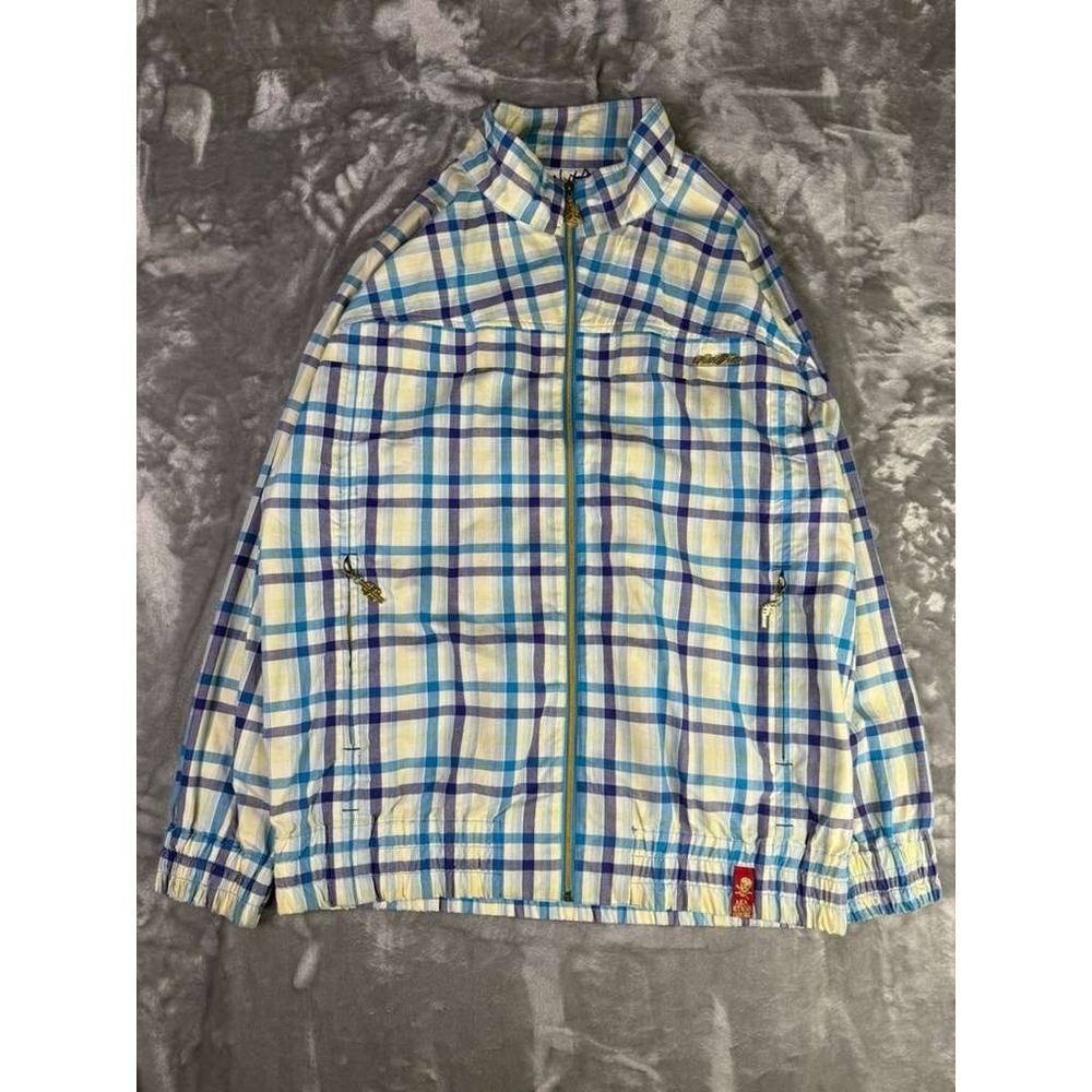 Y2K Stash House Men's Plaid Zip Up Long Sleeve Jacket Size 3XL